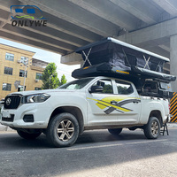 ONLYWE Climatiseur de camping-car tout aluminium à glissière pour pick-up, douche extérieure, toit relevable, coque rigide pour voyages hors réseau