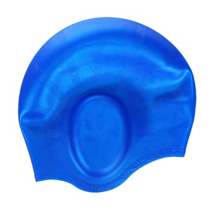 <span class=keywords><strong>Prix</strong></span> de gros Nouveau design de chapeau de bain en caoutchouc antidérapant avec logo personnalisé Bonnets de bain en silicone avec protection des oreilles - Product Image 2