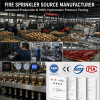 Tête d'incendie automatique en laiton personnalisée par l'usine Kunan pour la lutte contre les incendies
