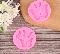Mini moules en silicone en forme de papillon pour la décoration de gâteaux, pour cupcakes, bonbons, chocolat, pâte à sucre, argile polymère - Outils de pâtisserie de qualité supérieure