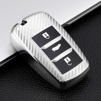 Étui de protection pour clé de voiture en fibre de carbone TPU compatible avec Changan CS35 CS75 V3 CS15 V5 V7 Oushang A600 A800, porte-clés télécommande, accessoires de voiture