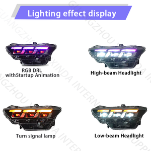Sindar Tự Động RGB Đèn Pha Lắp Ráp Cho Ford Mustang S650 GT 2024 <span class=keywords><strong>2025</strong></span> Xe <span class=keywords><strong>LED</strong></span> Red Demon Eye Phong Cách Đầu Đèn Phụ Kiện - Product Image 3