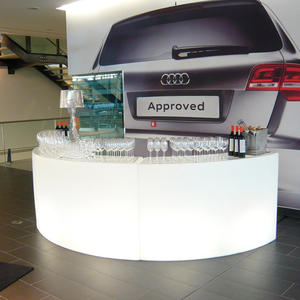 Comptoir de bar LED moderne en acrylique imperméable avec éclairage multicolore - Alimenté par batterie au lithium pour le service de boissons en intérieur/extérieur - Product Image 5