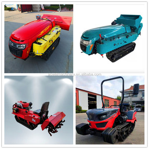 Trattore Cingolato Compatto Telecomandato da 35 CV con Cingoli in Gomma, Motore Diesel, Trattore a Conduzione Posteriore con Fresa Rotativa in Vendita - Product Image 6