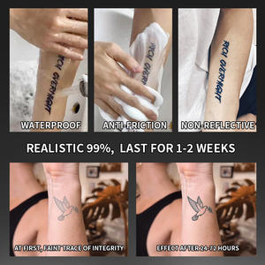 Tatuaje Temporal de Pájaros Blancos <span class=keywords><strong>para</strong></span> Parejas, Tatuaje Semipermanente Creativo, Resistente al Agua, Dura 2 Semanas, Tatuaje Herbal <span class=keywords><strong>para</strong></span> Hombro y Clavícula - Product Image 5