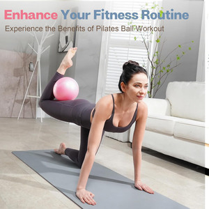 Petit ballon d'exercice, ballon de Pilates de 9 pouces, ballon de <span class=keywords><strong>yoga</strong></span> mini anti-éclatement et antidérapant <span class=keywords><strong>pour</strong></span> la stabilité, la remise en forme, la physiothérapie, l'entraînement - Product Image 4
