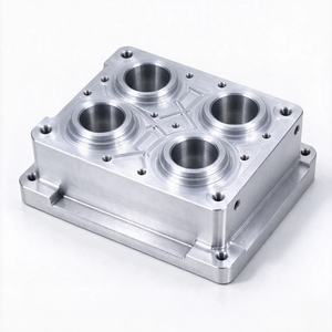 Boîtier de collecteur en aluminium usiné CNC OEM, bloc à structure de cavité complexe, pièces de contrôle de fluides pour l'automatisation industrielle sur mesure - Product Image 3