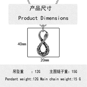 yunnique Stainless Steel Snake Pendant Necklace Men's Animal Geometric Design Fashion Jewelry 2310114 - Product Image 3