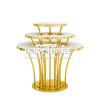 Table à manger ronde en métal moderne pour la maison, l'hôtel et les restaurants