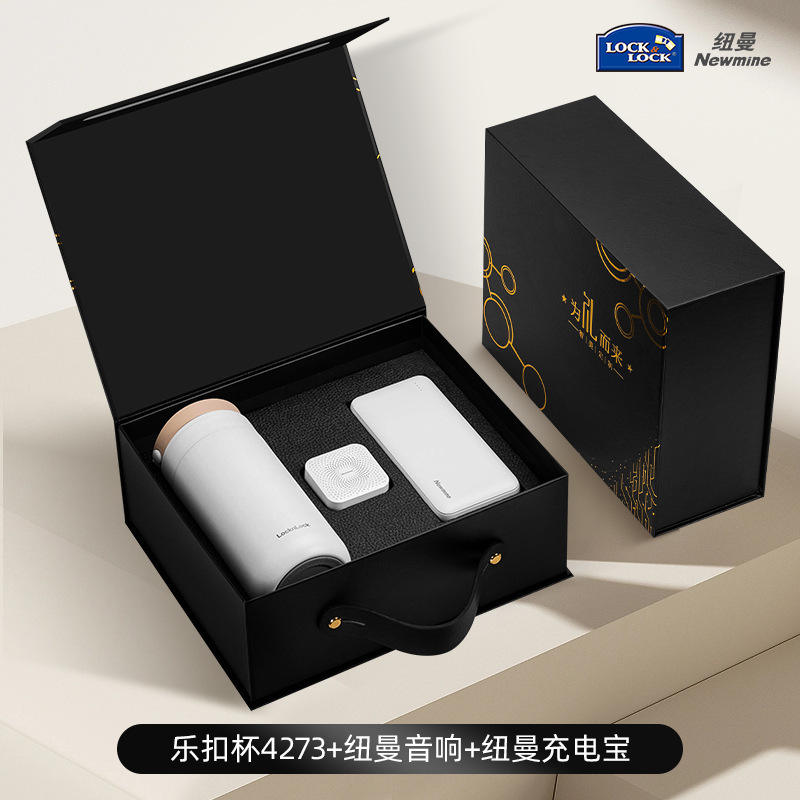 [Ensemble de trois pièces] Tasse thermos Lock &amp; Lock, banque d'alimentation Newman, haut-parleur Newman