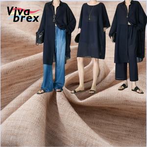 Venta caliente tela de lino de dos colores 100% viscosa suave hilado teñido camisa de lino de bambú para niñas fábrica al por mayor liso colorido - Product Image 1