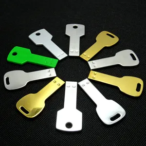 Gitra Großhandel Benutzer definierte Logo Schlüssel form Flash-Laufwerke Metall USB-Flash-Laufwerke 128GB 64GB Mit Schlüssel bund