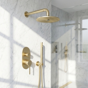Vente chaude : Ensemble <span class=keywords><strong>de</strong></span> douche à main en or rose brossé, design moderne, haute qualité, prix abordable - Product Image 3