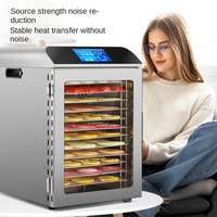 Déshydrateur intelligent pour fruits et légumes, usage domestique et commercial, automatique, 800W, 110/220V, acier inoxydable
