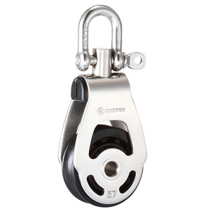 SSC-5701F Single Wheel Swivel/Shackle Bearing Pulley 57mm Wheel Diameter 16mm Wire Diameter Stainless Steel <b>Marine</b> <b>Hardware</b> - Product Image 1