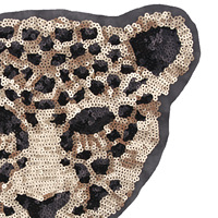 Vente chaude Animal Panther Applique Patch fer sur patchs de broderie à paillettes personnalisés pour t-shirt