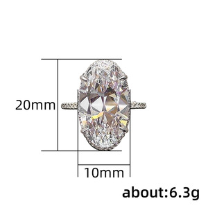 Anello dal Design Ovale, Stile Semplice, Anello da Dito per Donne - Product Image 5