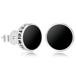 Pendientes Negros para Hombre, Plata de Ley S925, Redondos, con Circonitas Cúbicas y Ónix, Estilo Urbano, Joyería Masculina, Accesorios para Discotecas y Salidas Nocturnas - Product Image 1