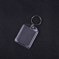 Porte-clés Acrylique Rond Personnalisé Carré Transparent Vierge pour Photo, à Faire Soi-même, Fabrication Chinoise