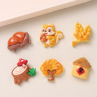 Moule DIY en résine 3D pour pendentif, thème cœur et amour, style automne mignon, avec poudre scintillante et pièces décoratives