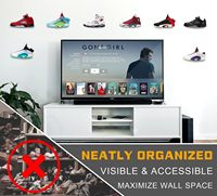 Juego de exhibición de zapatos flotante de 5 estantes de acrílico de levitación resistente Almacenamiento de estantes de zapatillas fácil de instalar