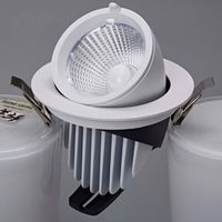 Plafonnier encastré en aluminium SMART CRI90 (max97) avec cardan, IP44, LED COB 15W, angle de faisceau 60/90°, dimmable, UGR10-19, garantie 5 ans, 4100K