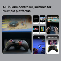 Controlador de juegos todo en uno 2,4G Receptor Bluetooth Tesla Car Games RGB Controlador de Gamepad inalámbrico