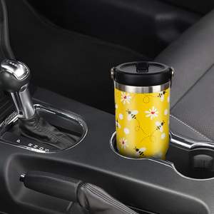 Custom Logo 30 oz <b>Bee</b> Tumbler with Handle <b>Gifts</b> for <b>Bee</b> Lover 30oz Stainless Steel Travel Cup Mug Water Bottle - Product Image 6