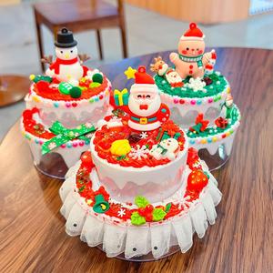 Double Tier <b>Cake</b> Shape Storage <b>Box</b> Set Plastic Organizer For Bedroom Toys Neatening <b>Christmas</b> Gift - Product Image 3