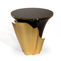 Table d'appoint de luxe en acier inoxydable Design minimaliste moderne pour salon une petite table basse artistique pour chambre