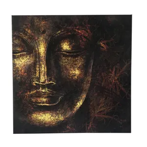 Buddha Textured Finish Canvas Wall Art For Living Room