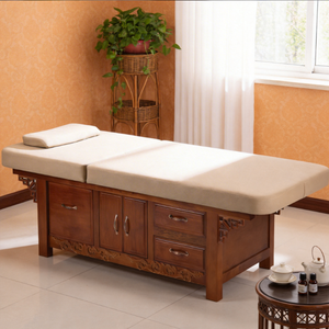 Lit de massage en cuir PU personnalisé pour salon de beauté et <span class=keywords><strong>SPA</strong></span>, lit de beauté en <span class=keywords><strong>bois</strong></span>, vente en gros, modèle BX-W005 - Product Image 5