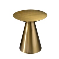 Petite table d'appoint d'angle moderne de luxe Table basse en acier inoxydable au design créatif et simple pour chambre à coucher et salon