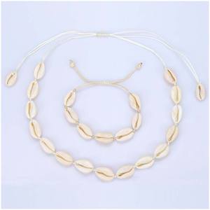 Pulsera de Conchas Marinas Hecha a Mano Estilo Boho, Joyería con Cuentas de Concha Natural, Collares Trenzados de Concha Puka - Product Image 1