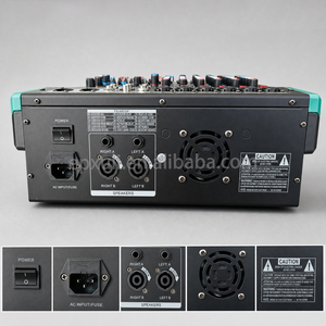 Console de mixage amplifiée série NK 4/6/8/12 canaux <span class=keywords><strong>avec</strong></span> 99 effets DSP, double égaliseur 7 bandes, <span class=keywords><strong>lecteur</strong></span> MP3 intégré, égaliseur 3 bandes, Bluetooth, USB et sortie Speakon pour discothèque, scène, bar - Product Image 3