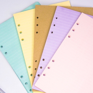 Pages de recharge en papier couleur à 6 trous pour classeur A5/A6, format <span class=keywords><strong>macaron</strong></span>, avec 6 anneaux – Offre spéciale - Product Image 4