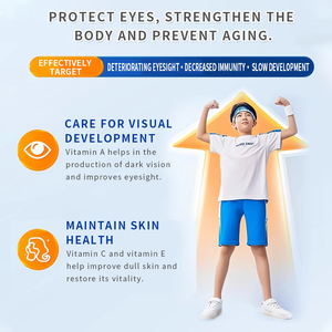 Tabletas Masticables Multivitamínicas y Minerales con Sabor a Limón HALAL, Alto Contenido de Vitaminas para el Apoyo Inmunológico, Suplemento Vitamínico para Adultos, 1g - Product Image 2