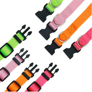 Collar de entrenamiento de perro mascota con relleno de nailon reflectante colorido personalizado de lujo para perros medianos y grandes - Product Image 5