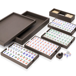 Mỹ mAh jongg thiết lập 166 cao cấp gạch trắng 4 tất cả-trong-một PU da hộp Mạt chược thiết lập - Product Image 3
