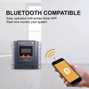 Lumiax 20A Bluetooth MPPT năng lượng mặt trời charge <span class=keywords><strong>controller</strong></span> với LCD hiển thị 12V 24V 260W <span class=keywords><strong>520W</strong></span> Pin Lithium cho năng lượng mặt trời hệ thống bảng điều khiển - Product Image 2