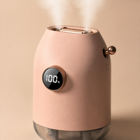 Diffuseur d'huiles essentielles ultrasonique silencieux avec lumière ambiante, écran LED intelligent, 500 ml, double buse de brumisation, USB Type C