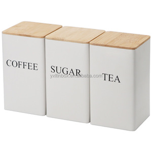 Tối Giản Bắc Âu Kim Loại Canister Với Nắp Tre Cấp Thực Phẩm Kín Cho Cà Phê Trà Đường Lưu Trữ Biểu Tượng Tùy Chỉnh Nhà Bếp Tổ Chức - Product Image 2