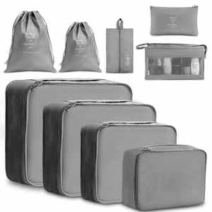 9 adet seyahat bagaj ambalaj organizatörler su geçirmez seyahat Essentials çantası ambalaj küpleri - Product Image 1