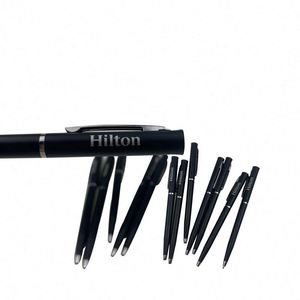 Cheap Bulk Custom Logo Promotional Business Office Hotel Gift Slim Plastic Ball <b>Pen</b> for Hilton - Product Image 3