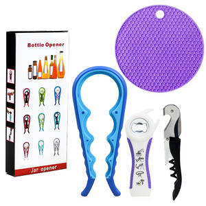 Abrelatas Multifuncional con Mango de Silicona para Personas Mayores, Sacacorchos de Metal Inoxidable para Botellas de Cerveza con Logotipo Personalizable - Product Image 4