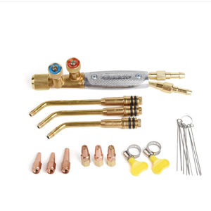 Kit de chalumeau de découpe, de soudage et de feux d'artifice GLOOR avec manomètre pour oxygène et acétylène, plaqué cuivre, modèle H01 2 - Product Image 3