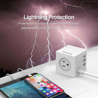 Vastfafa Professional Power Cube Factory USA Standard 15A 120V 3 prises QC USB Protection contre les surtensions Utilisation commerciale Prise avec prise de courant