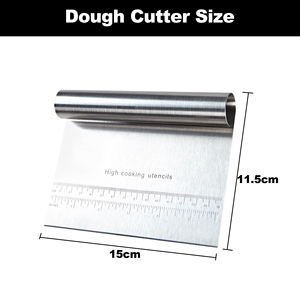 Multiuso scala di misura <span class=keywords><strong>pasta</strong></span> panca raschiatura torta pane separatore Chopper coltello in acciaio inox lama Pizza Cutter - Product Image 2