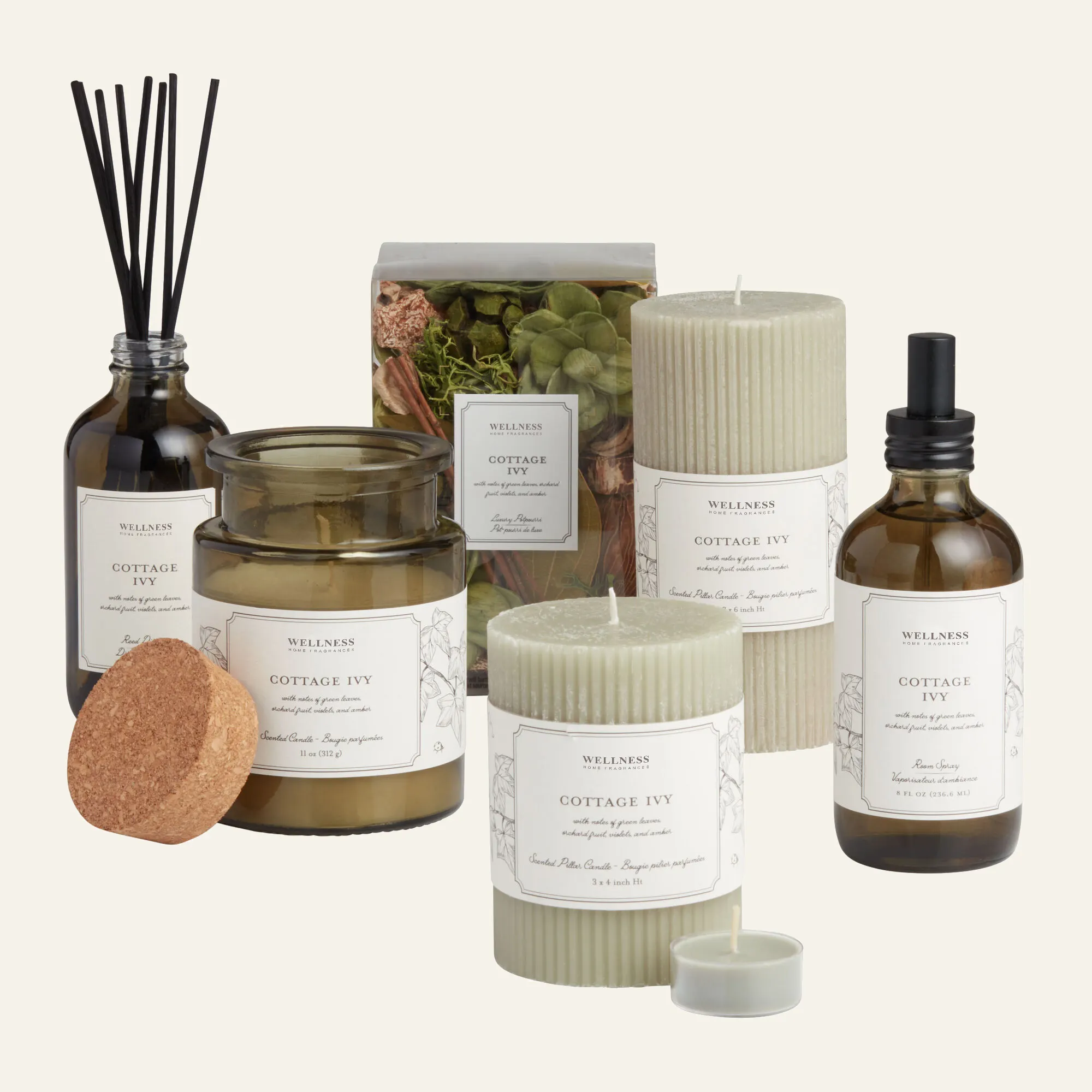 Bougies en pot parfumées en cire de soja de luxe avec couvercle en bois, bougie pilier, bougie à thé et diffuseur de roseaux coffrets cadeaux de décoration intérieure pour femmes