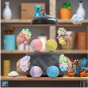 Toysrunner Unisex 3 Color <b>Squeeze</b> Hand Grasp Pressure <b>Ball</b> Sensory Fidget Toy Stress Release Decompression Toy Age 14+ Model - Product Image 5